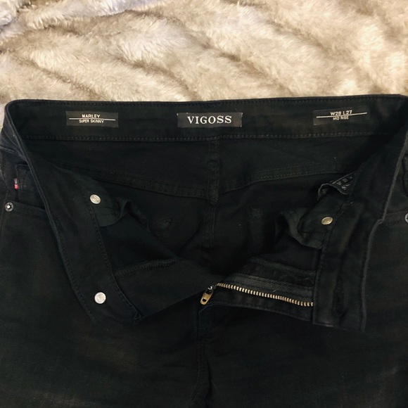 Women’s Vigoss Black Mid Rise Super Skinny Jeans - Picture 5 of 8